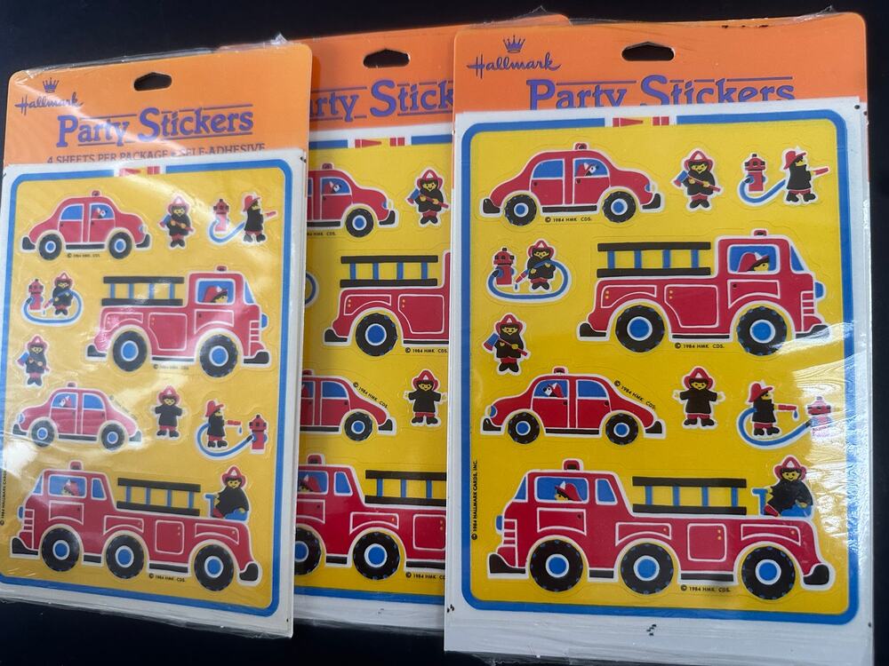 (6) VTG Hallmark and other Firefighter Stickers